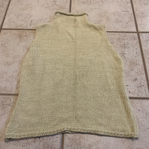 Vintage Jessica Sport Knit Sleeveless Mock Neck Sweater Top M/M - Picture 4 of 5